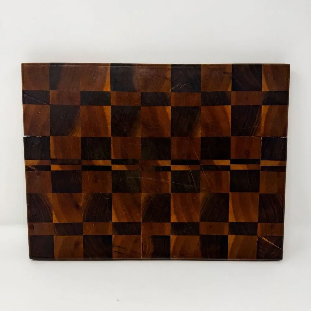 Handmade End Grain Wood Cutting Board Butcher Block Charcuterie Serving Board